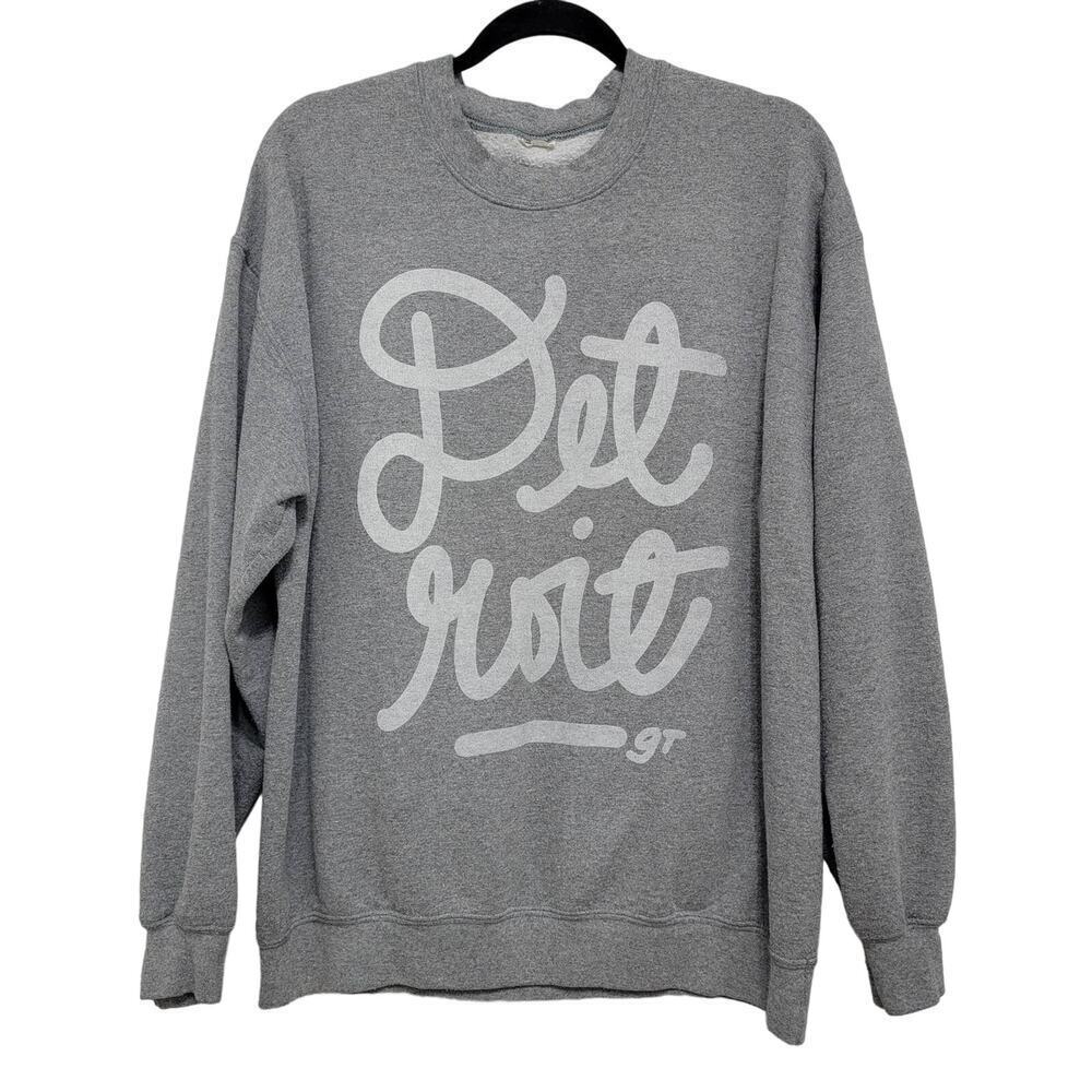 9T Detroit Sweatshirt Grey Pullover Sweats Sota Style L/XL 550